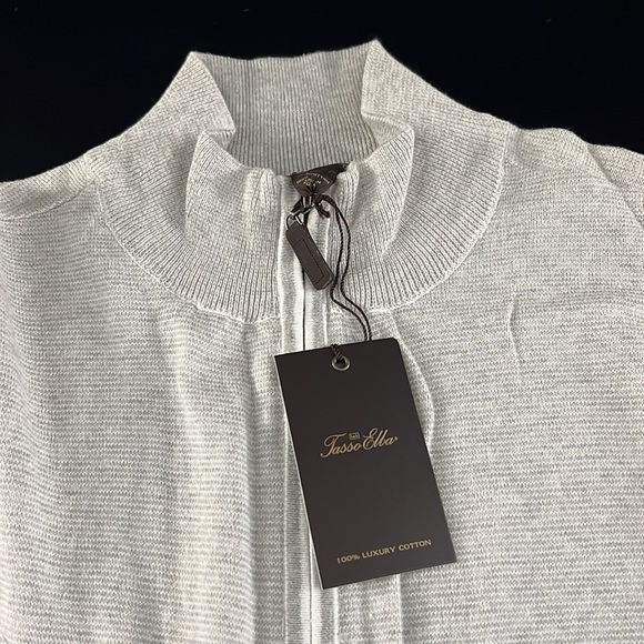 Men’s Tasso Elba Zip Up Sweater - Picture 3 of 3
